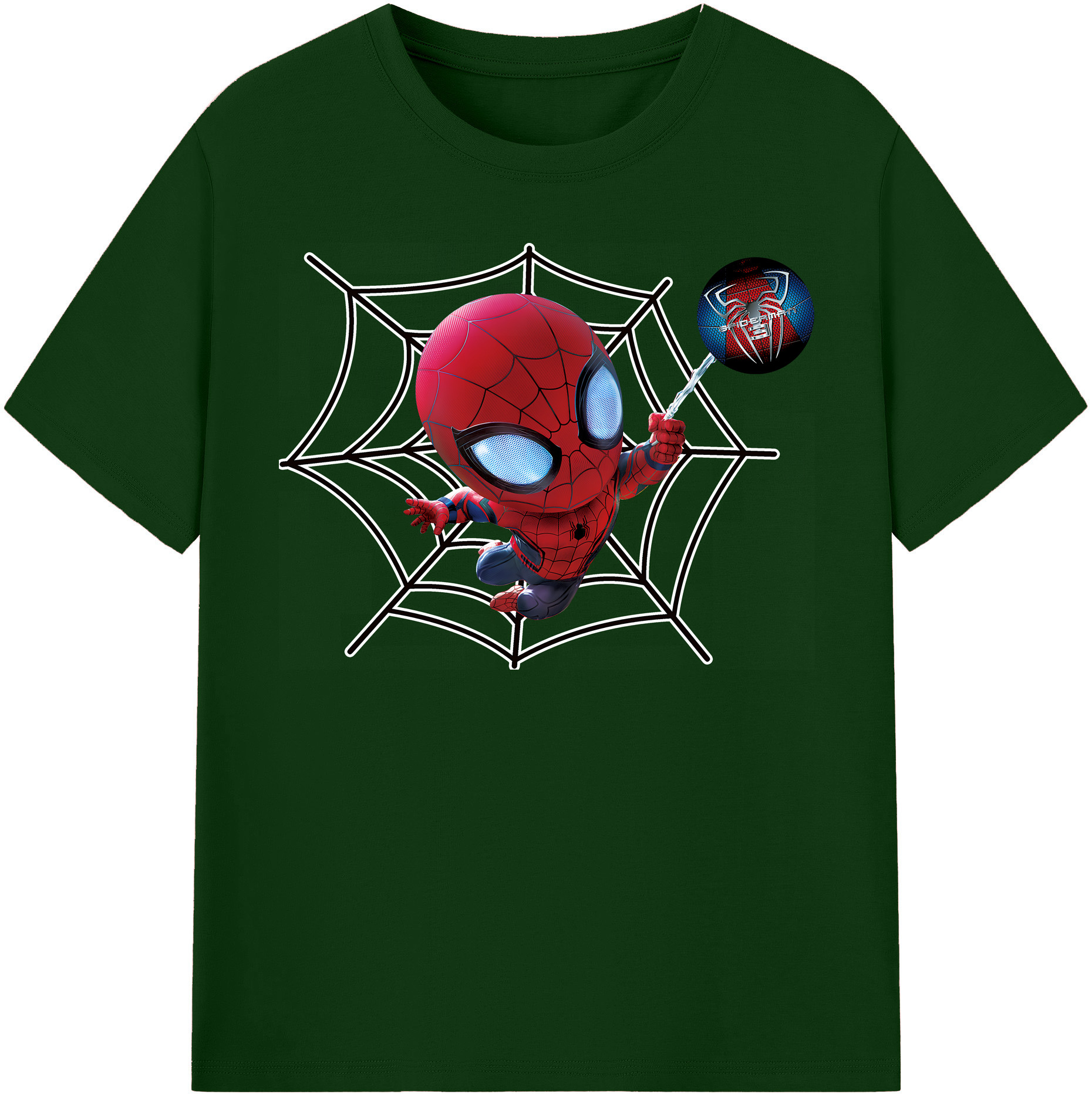 （画像用） Spider Man スパイダーマン 綿100％半袖Tシャツ（フロントプリント）